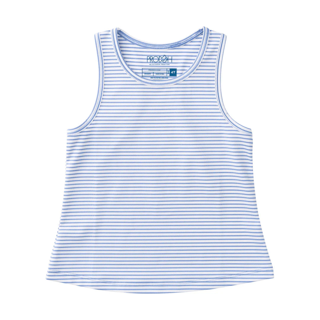 Prodoh - Girls' Active Racerback Tank Top - Persian Jewel Stripe