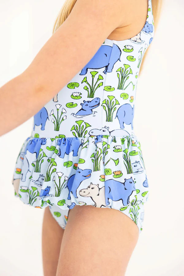 The Beaufort Bonnet Company - Grace Bay Bathing Suit - Bal Harbour Hippo - Beale Street Blue