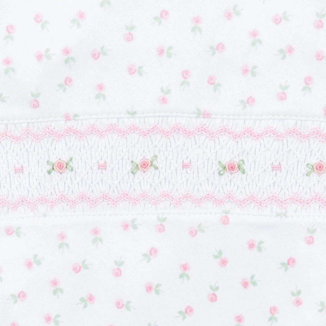 Magnolia Baby - Juliette’s Classics Smocked Printed Footie - Pink