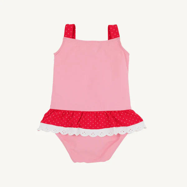 The Beaufort Bonnet Company - Grace Bay Bathing Suit - Hampton Hot Pink/Richmond Red