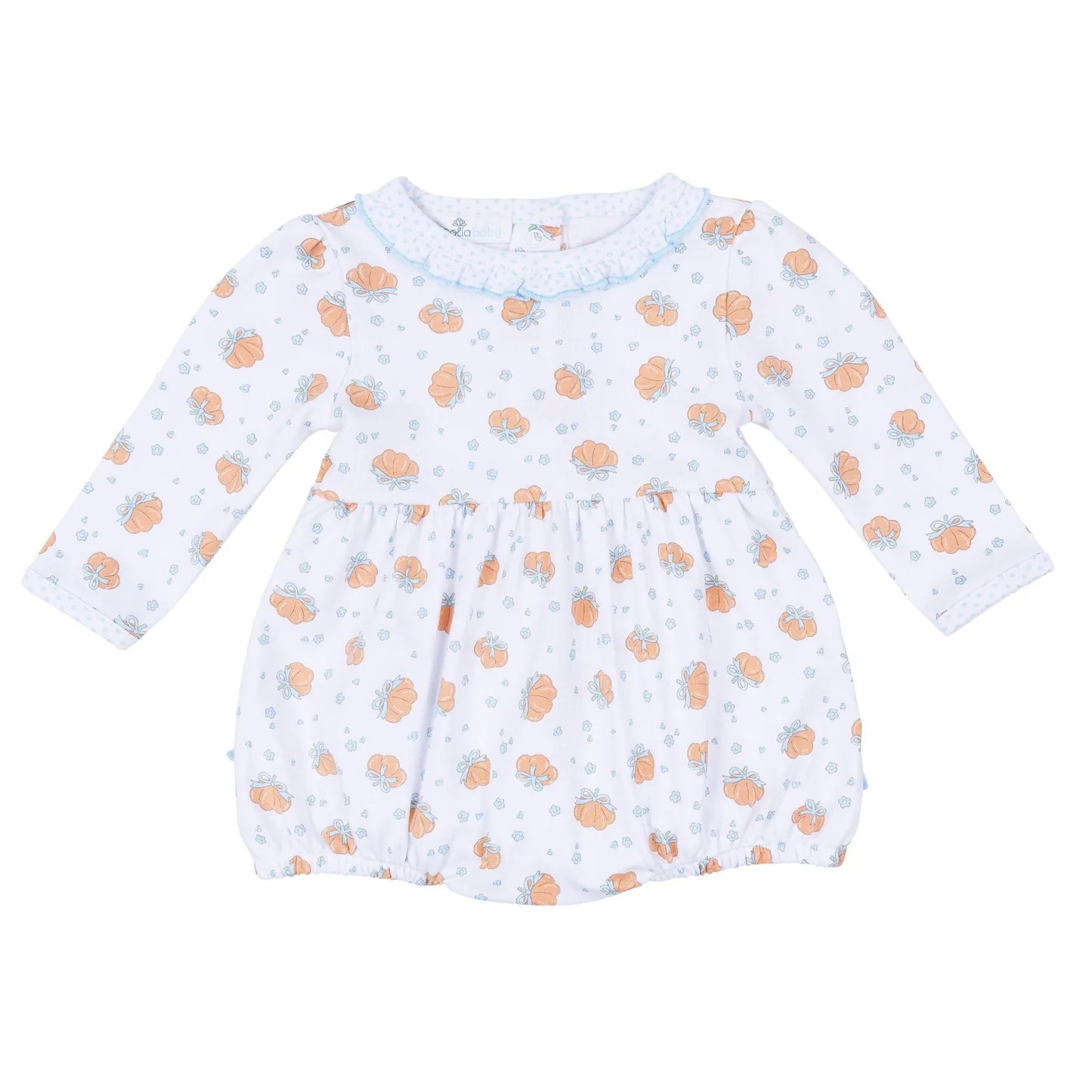 Magnolia Baby - Prettiest in the Patch Print Long Sleeve Bubble  - Sky Blue