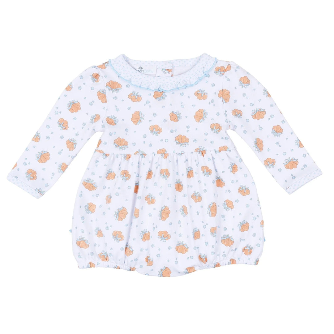 Magnolia Baby - Prettiest in the Patch Print Long Sleeve Bubble  - Sky Blue