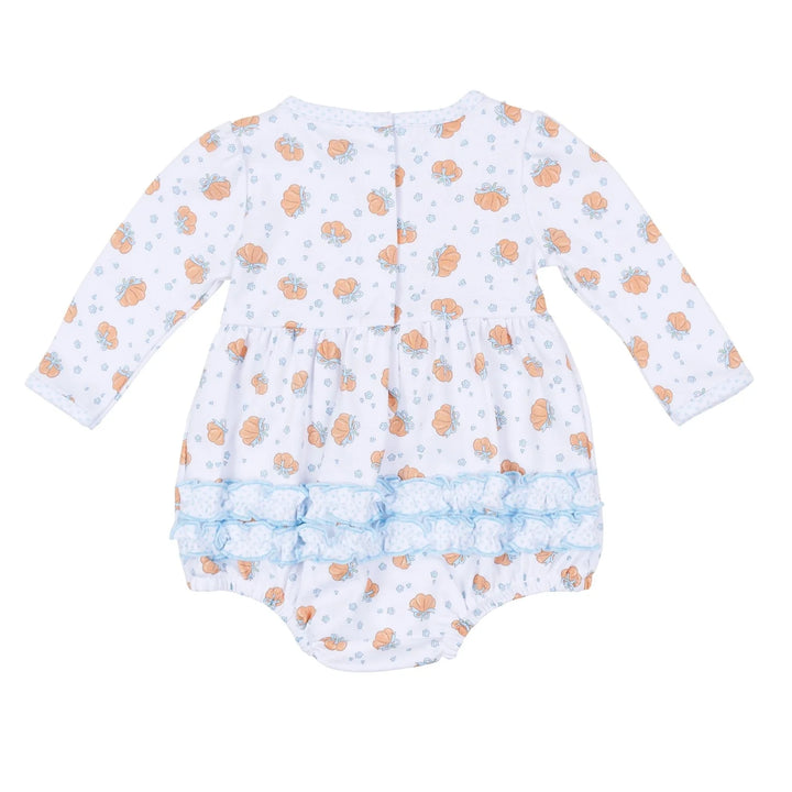 Magnolia Baby - Prettiest in the Patch Print Long Sleeve Bubble  - Sky Blue