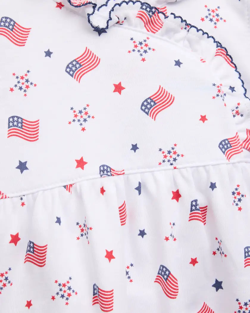 Kissy Kissy - Short Ruffle Playsuit - Star Spangled Spirit