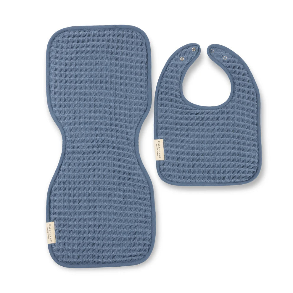 Bella Tunno - Burp Cloth/Bib Set Sea Foam - Rain