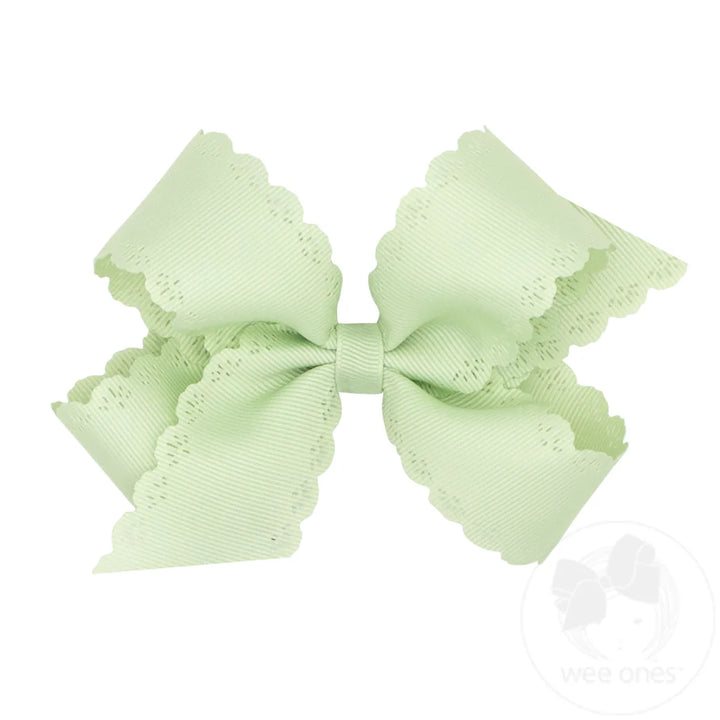 Wee Ones - Medium Eyelet Embossed Hair Bow