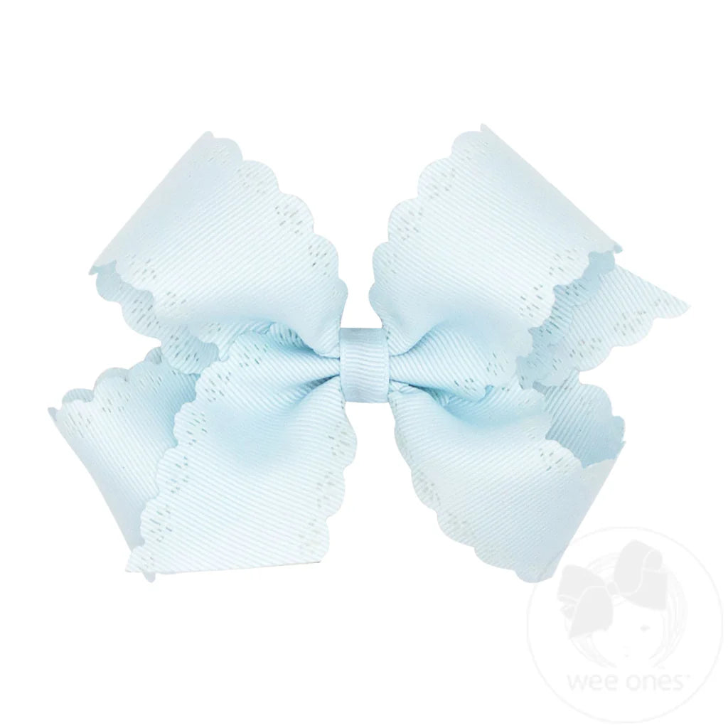 Wee Ones - Medium Eyelet Embossed Hair Bow