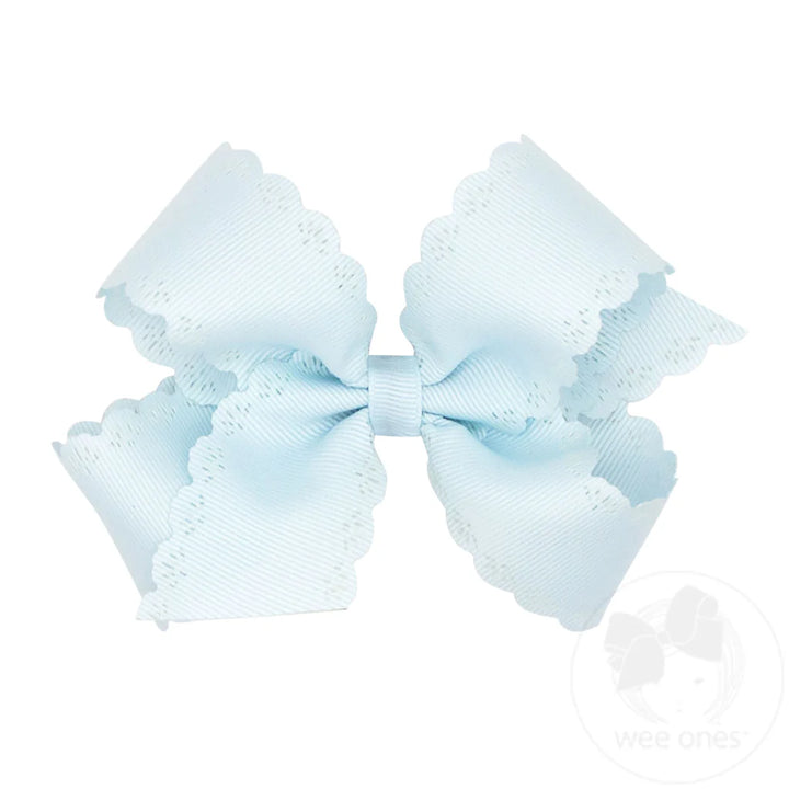 Wee Ones - Medium Eyelet Embossed Hair Bow