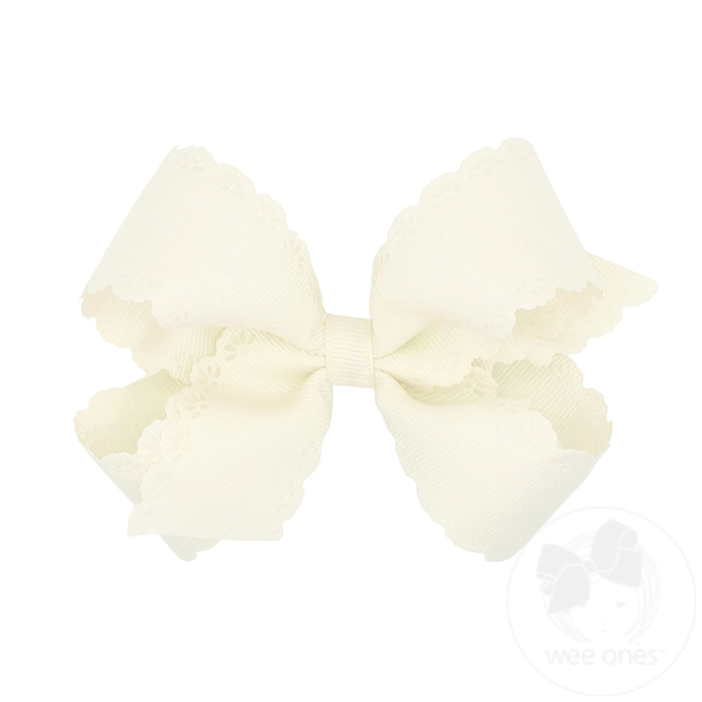 Wee Ones - Medium Eyelet Embossed Hair Bow