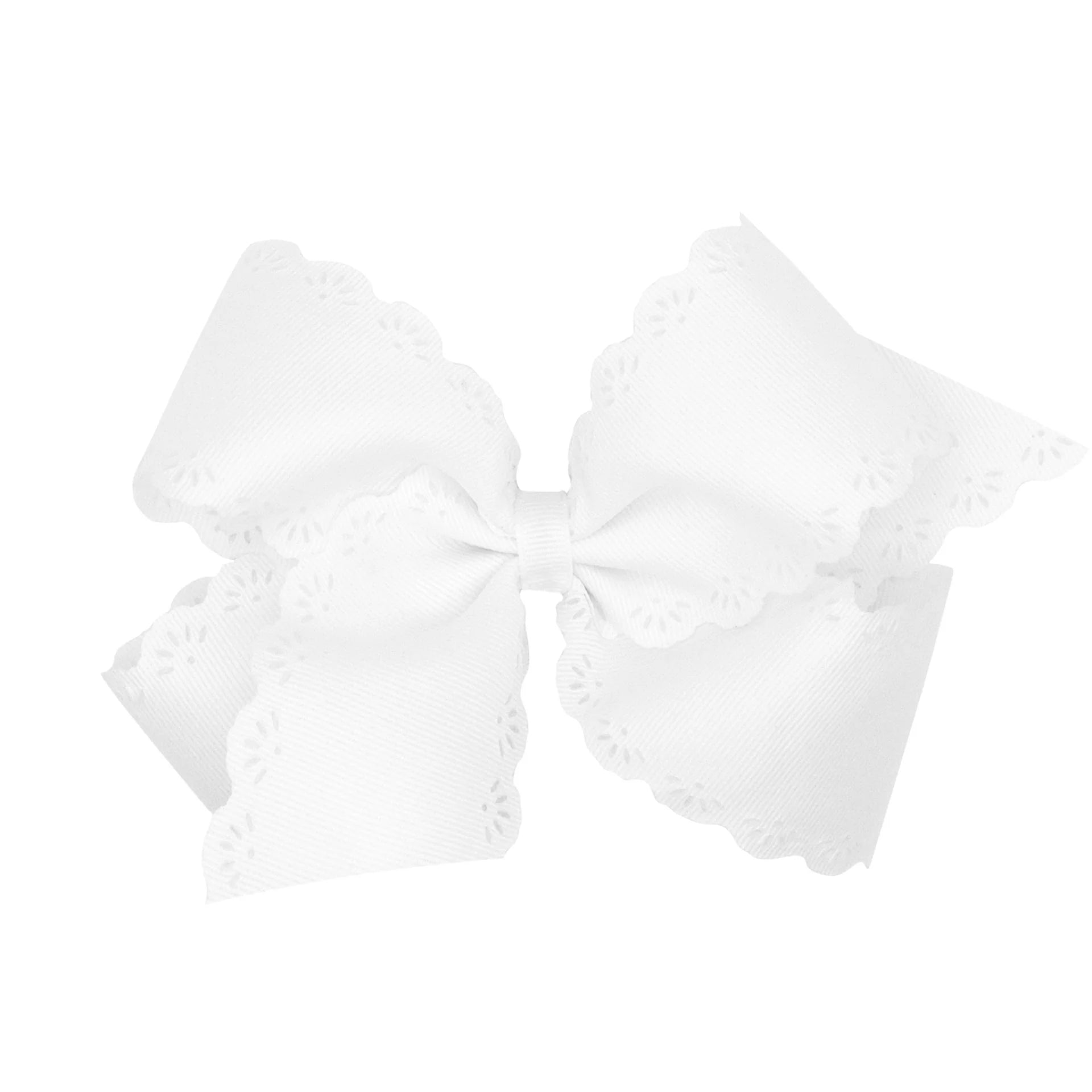 Wee Ones - Small King Eyelet Embossed Hair Bow