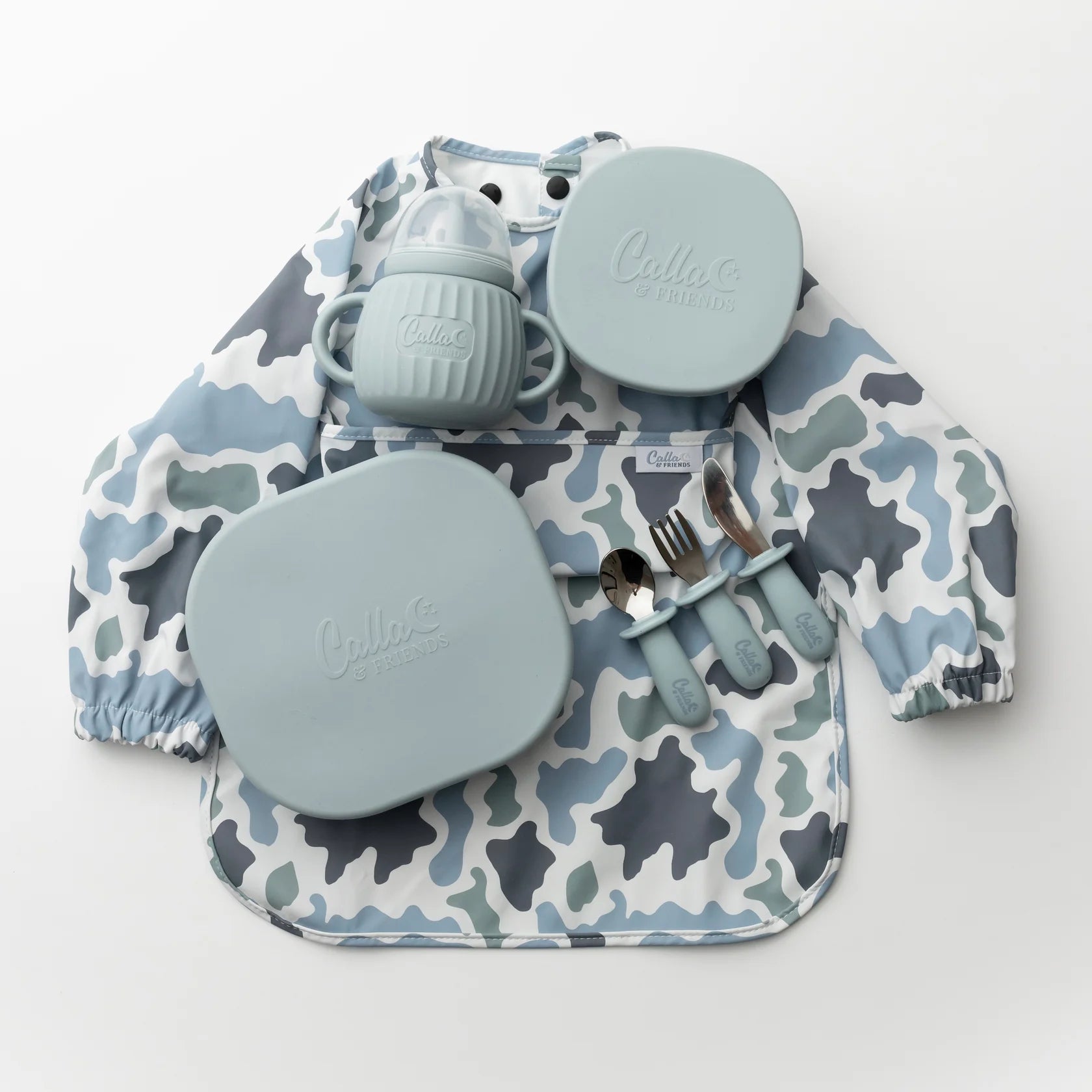 The Grayson Long Sleeve Bib - Camo - Powder Blue