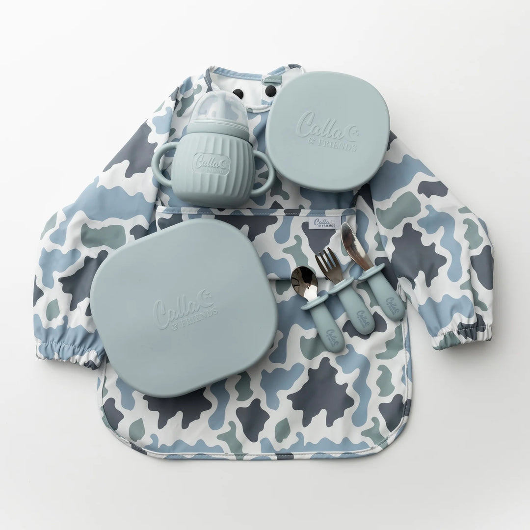 The Grayson Long Sleeve Bib - Camo - Powder Blue
