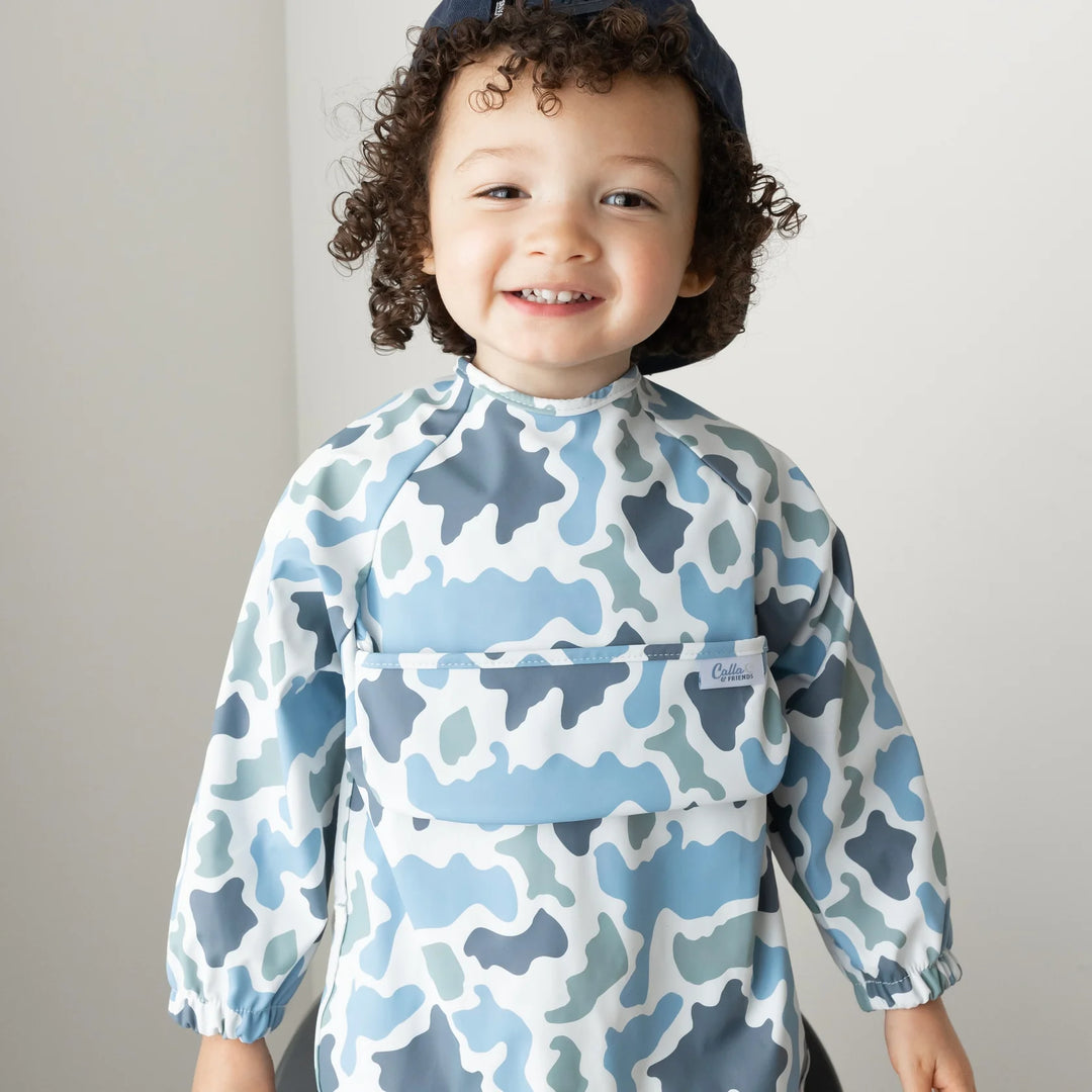 The Grayson Long Sleeve Bib - Camo - Powder Blue