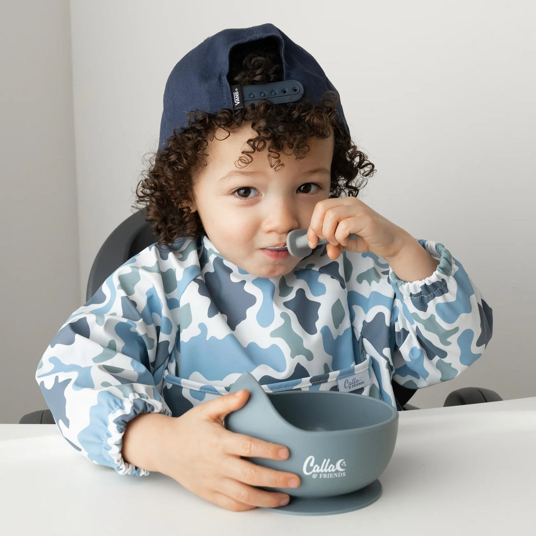 The Grayson Long Sleeve Bib - Camo - Powder Blue