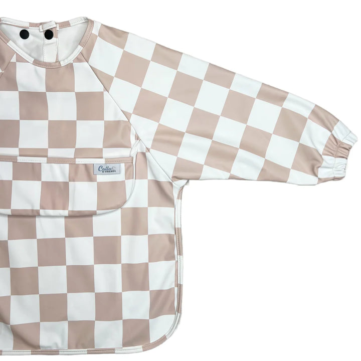 The Grayson Long Sleeve Bib - Checkered - Khaki