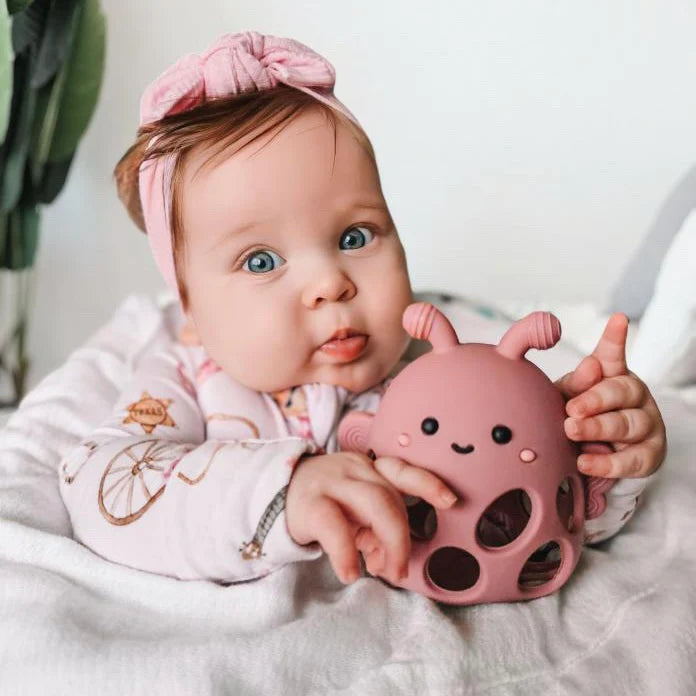 Garden Party Collection - Honey Bee Teether - Petunia Pink