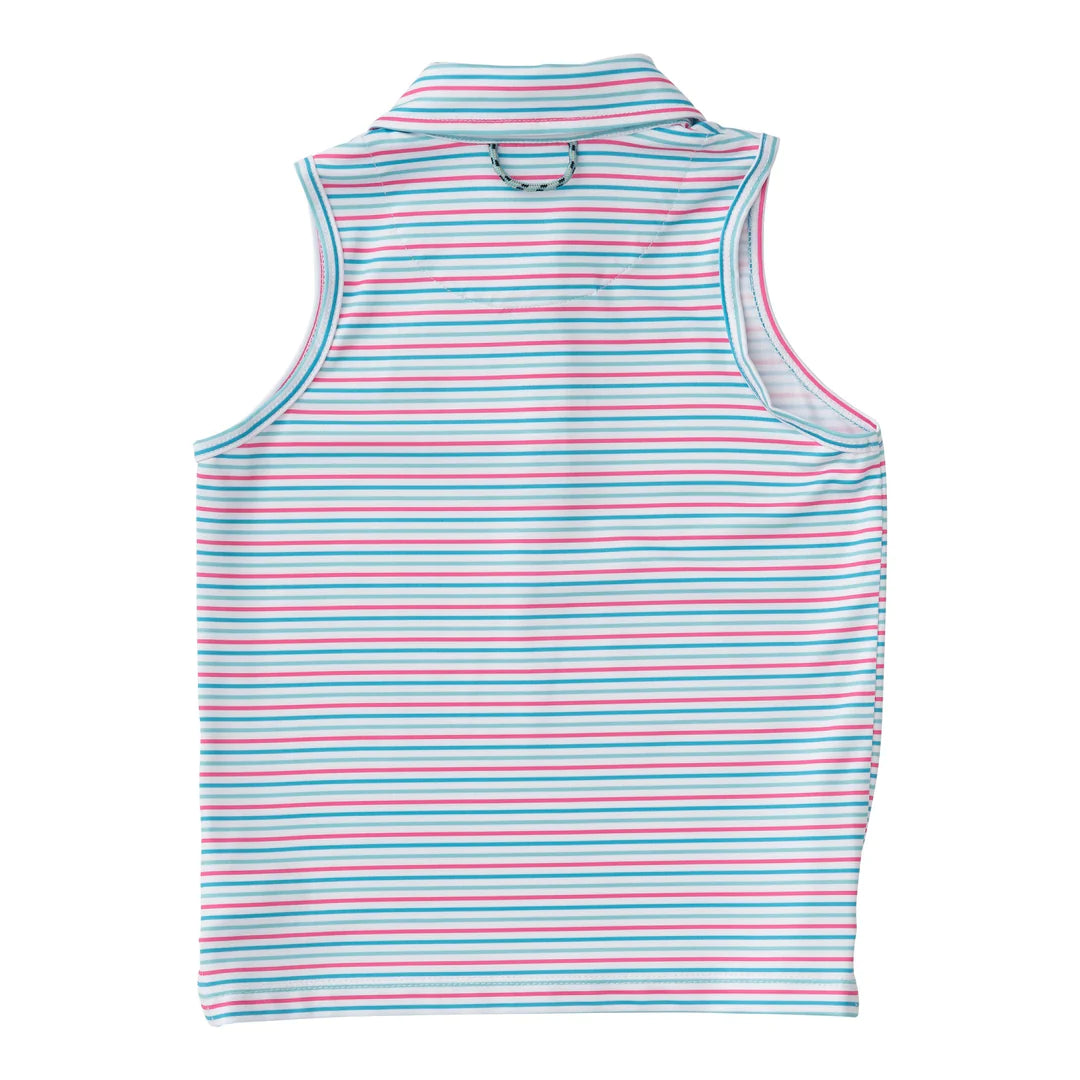 Prodoh - Sleeveless Pro Performance Polo - Candy Stripe