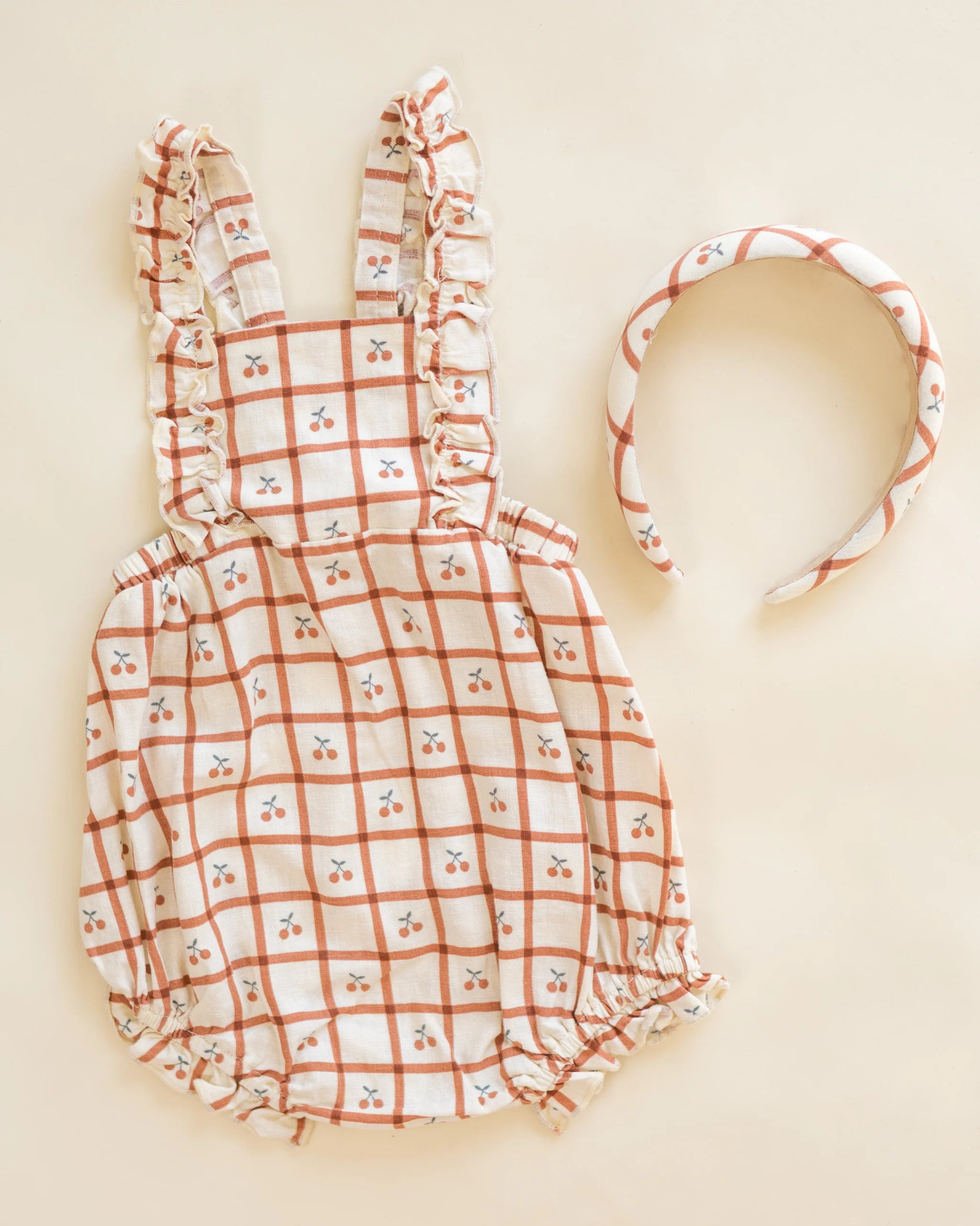 Rylee + Cru - Padded Headband - Cherry Check