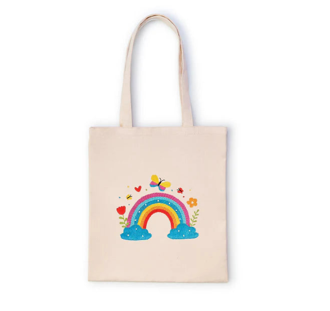 Cupcakes & Cartwheels - Stitch Embroidery Tote Bag Kit