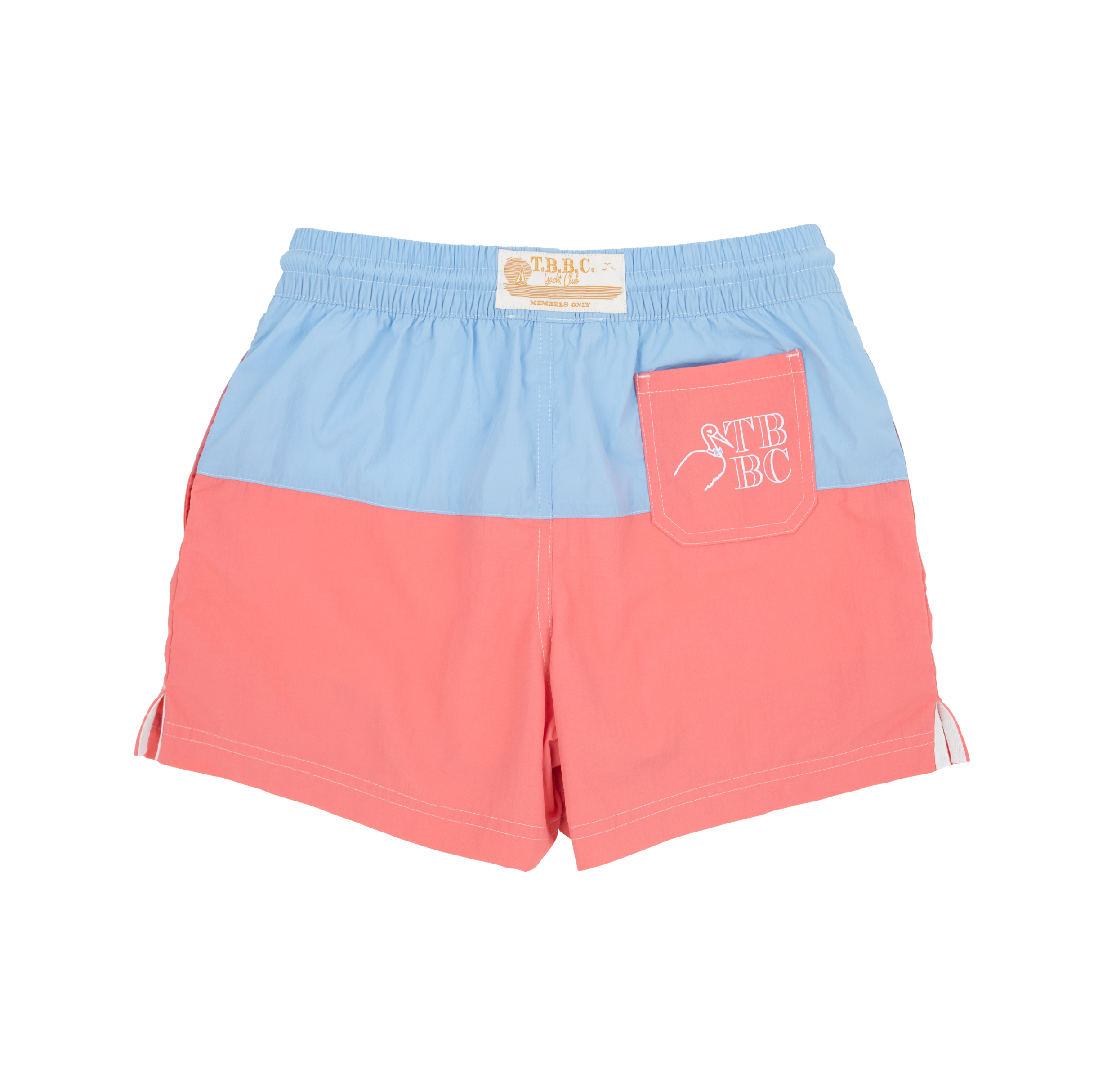 The Beaufort Bonnet Company - Country Club Colorblock Trunk - Beale Street Blue/Parrot Cay Coral