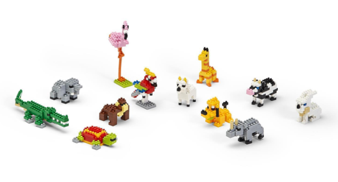 Cupcakes &amp; Cartwheels - Animal Puzzle Pods Tiny Building Blocks
