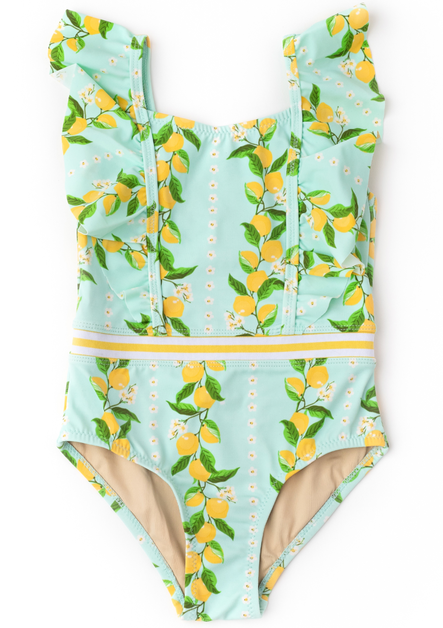 Shade Critters - Ruffle Shoulder One Piece Swimsuit - Citrus Grove