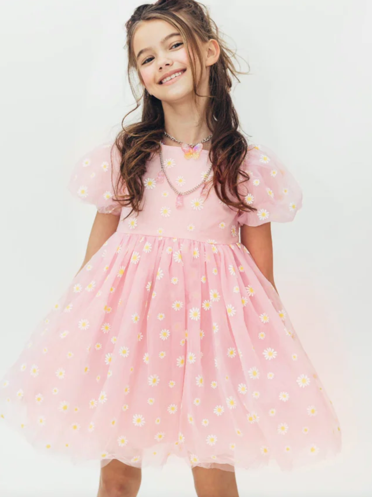 Lola + The Boys - Daisy Puff Tulle Dress - Pink