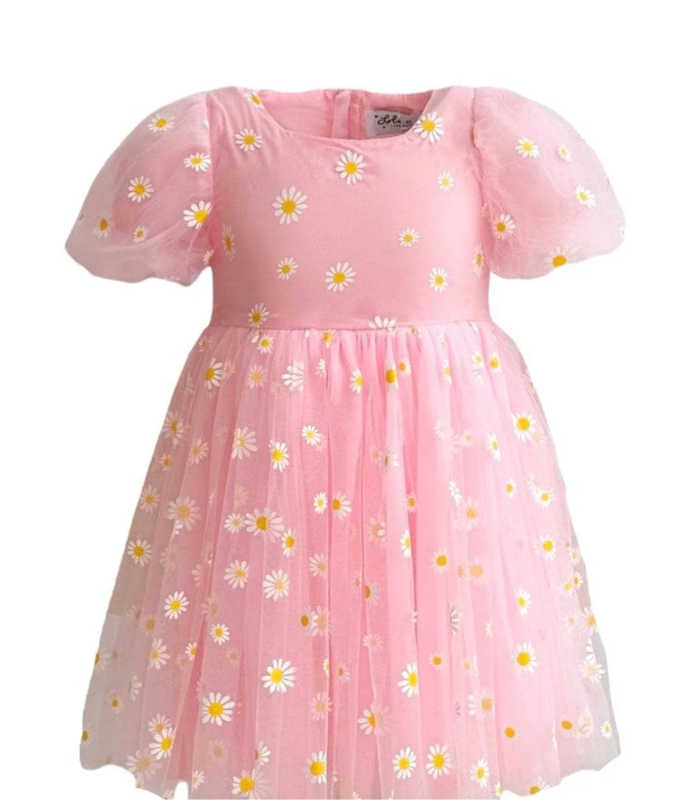 Lola + The Boys - Daisy Puff Tulle Dress - Pink