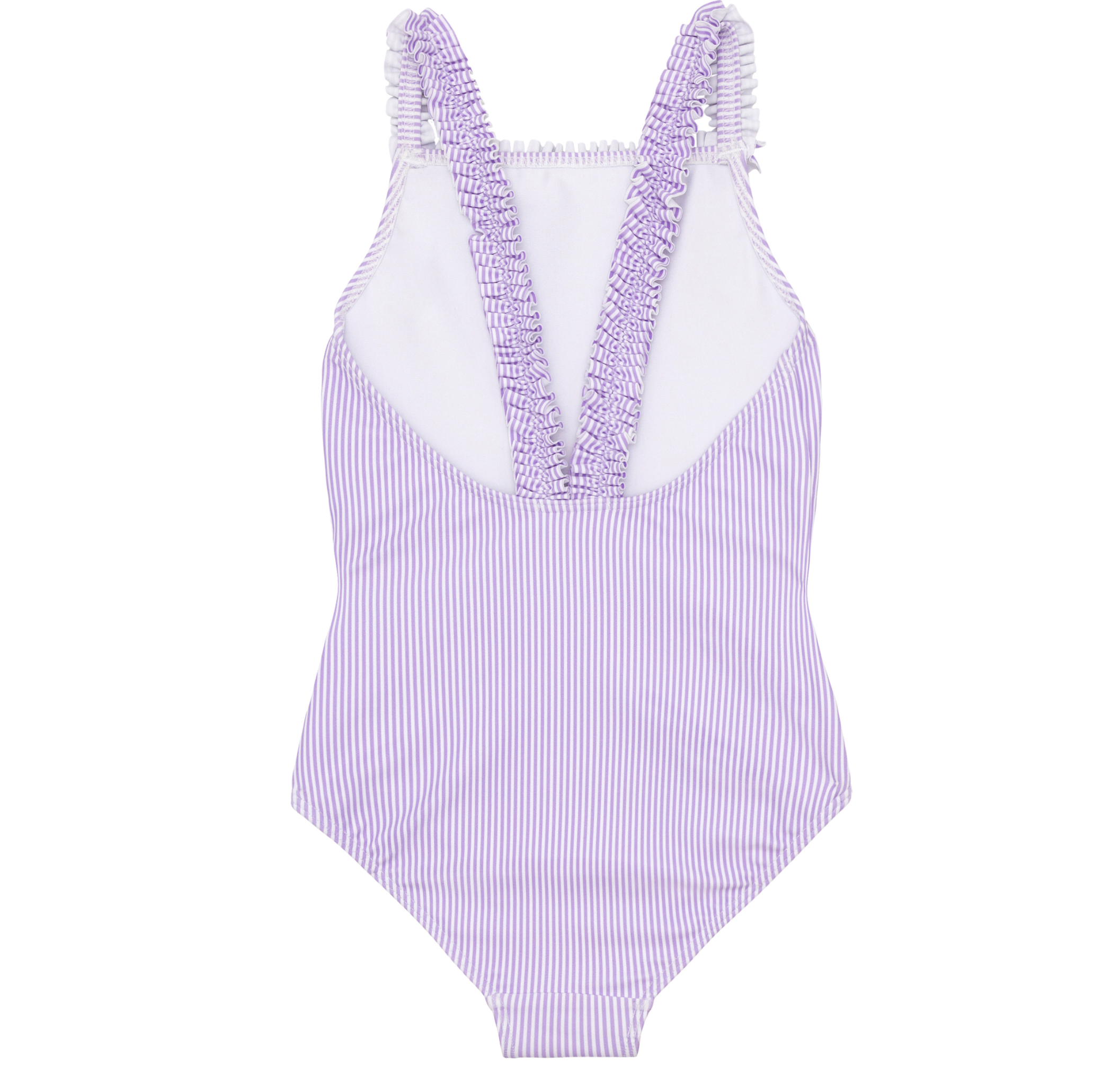 Minnow - Lavender Micro Stripe Ruched Strap One Piece