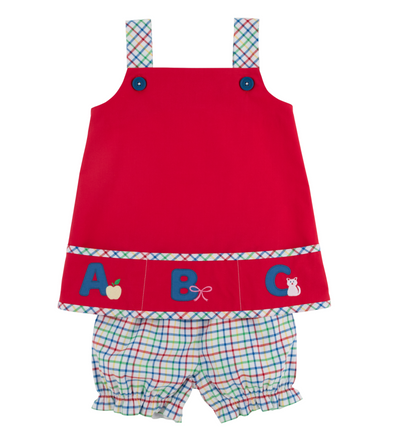 The Beaufort Bonnet Company - Jillian Jumper Set - Richmond Red/Kindness Wins Windowpane/ABC *FINAL SALE*