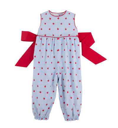 The Beaufort Bonnet Company - Sleeveless Rebecca Romper - Apple Of My Eye/Richmond Red *FINAL SALE*