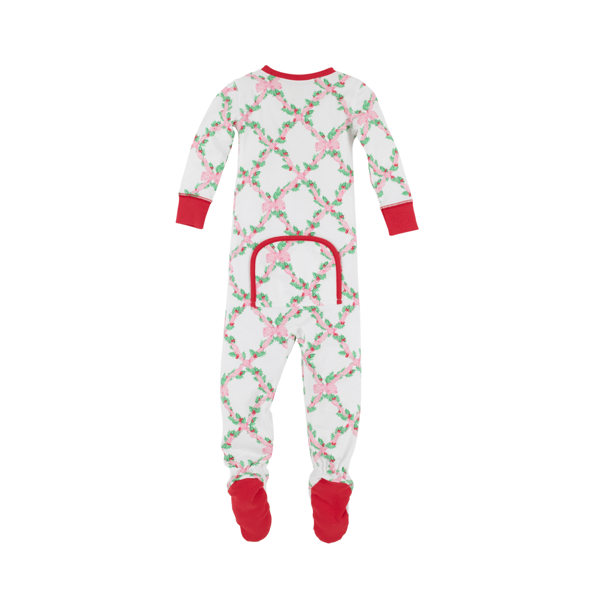 The Beaufort Bonnet Company - Noelle's Night Night Footed - Holly Day/Richmond Red