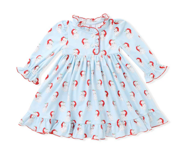 Swoon Baby - Santa Baby Blue Butterknit Play Dress