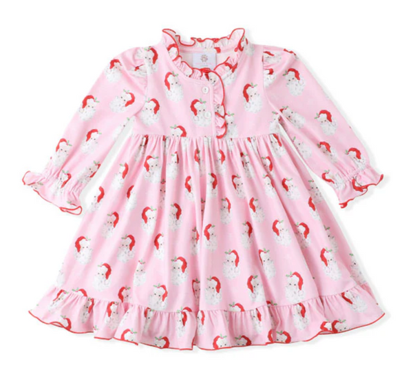 Swoon Baby - Santa Baby Pink Butterknit Play Dress