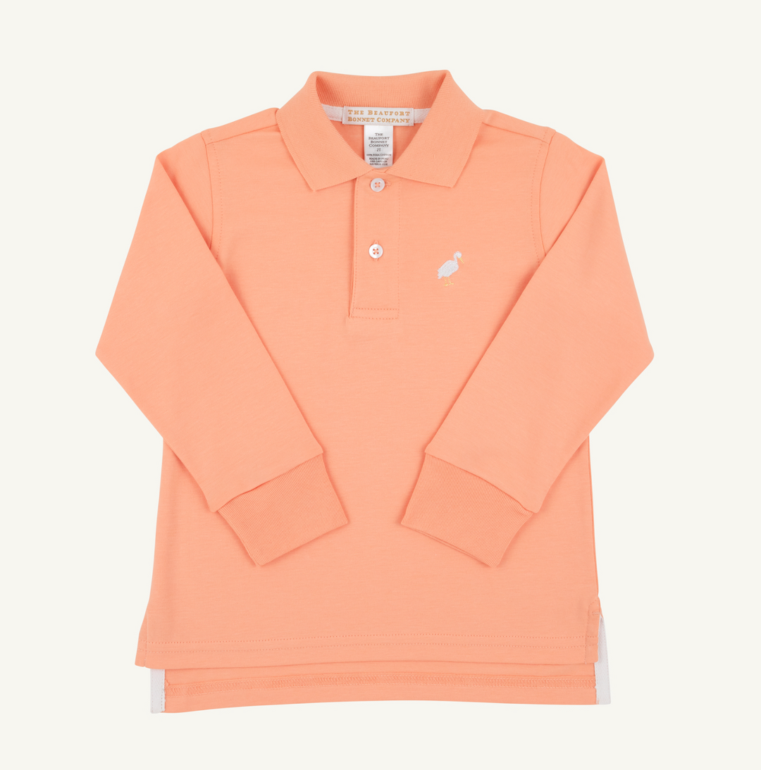 The Beaufort Bonnet Company - Prim and Proper Polo LS - Seashort Sherbet/Multicolor
