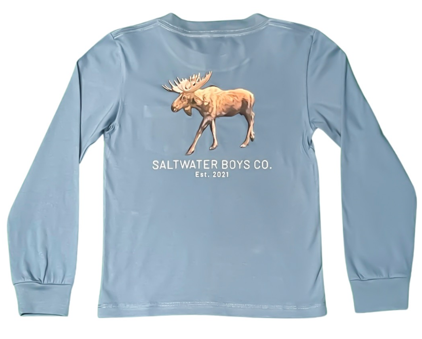Saltwater Boys - Moose Graphic LS Tee - Surf