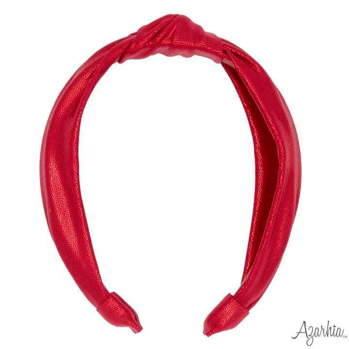 Azharia -Top Knot Headband in Red Shimmer