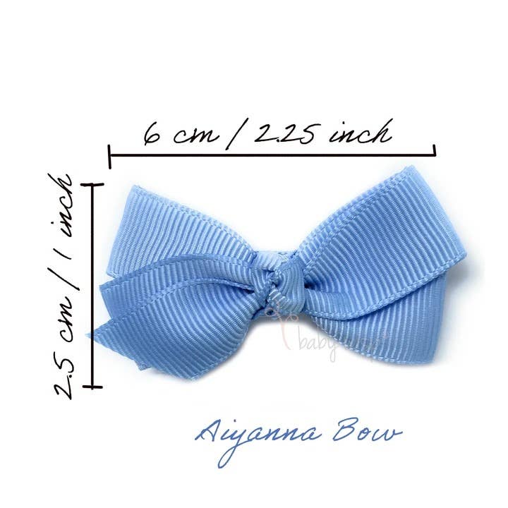 Baby Wisp - Aiyanna Ribbon Boutique 2Bows Knotted center Alligator Clips