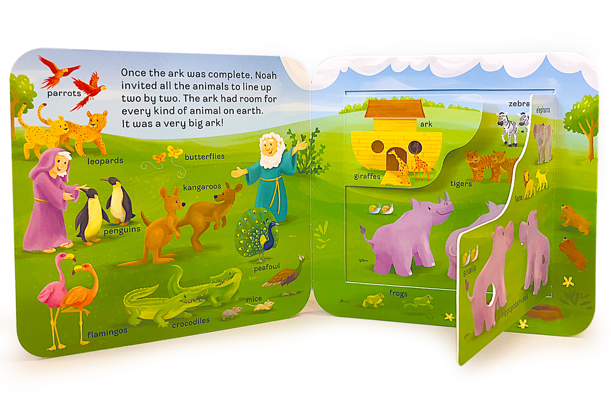Cottage Door Press - Peek-a-Flap Noah Interactive Novelty Religious Board Book