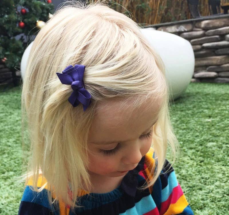 Baby Wisp - 5 Chelsea Boutique Grosgrain Bows on Snap Clips - Baby Hype