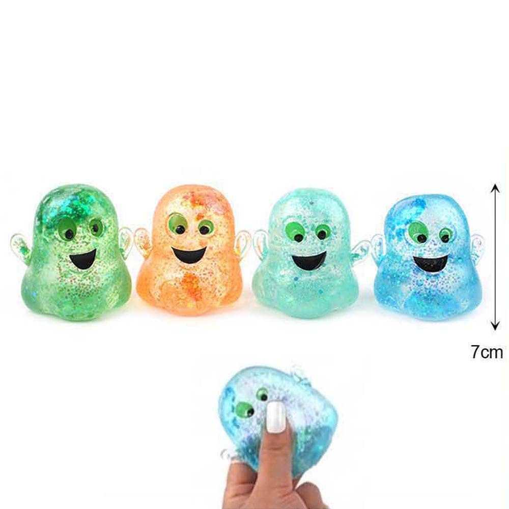 Glitter Halloween Ghost Squeeze Squishy Stress Relief Toy