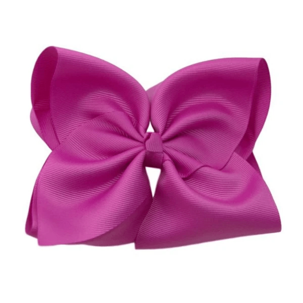 The Solid Bow - 6 inch Solid Grosgrain Bow/French Barrette