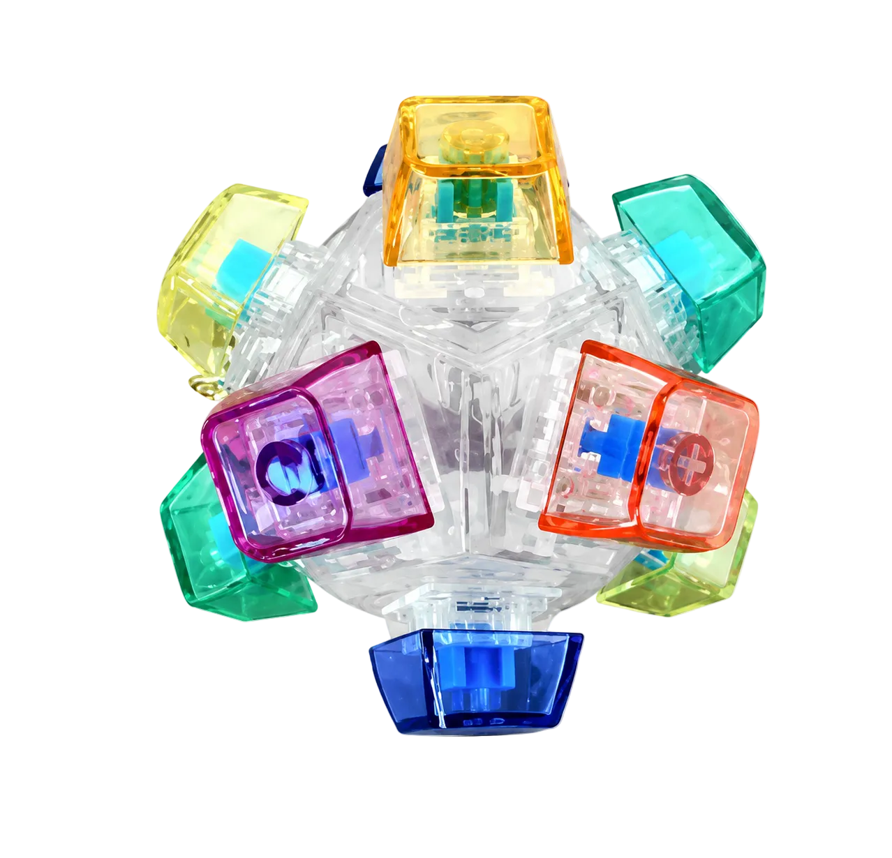 Fidget Button Ball Silicone Sensory Stress Toy -
