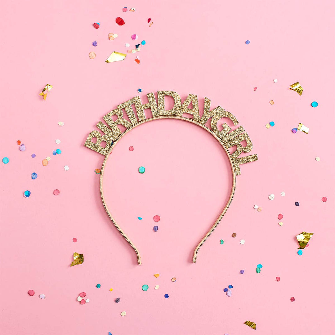 Sweet Wink - Gold Birthday Girl Headband - Kids Birthday Headband