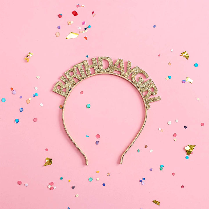 Sweet Wink - Gold Birthday Girl Headband - Kids Birthday Headband