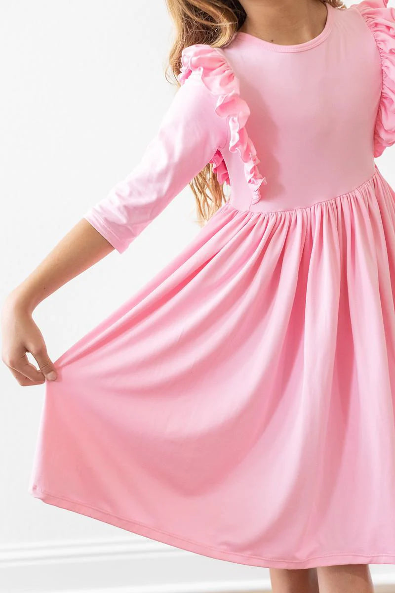 Mila & Rose - Bubblegum Pink Ruffle Twirl Dress
