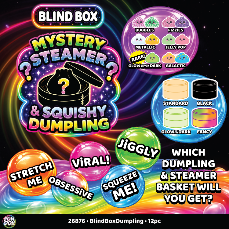 Novelty Brands - Fun Doh BLIND BOX Squishy Steamer Dumpling VIRAL