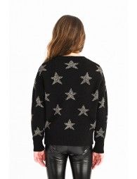 Molly Bracken - Casual Jumper with Star Patch - Black