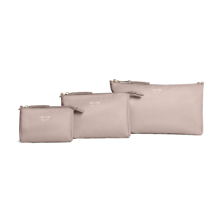 JuJuBe - 3-piece Pouch Set Taupe