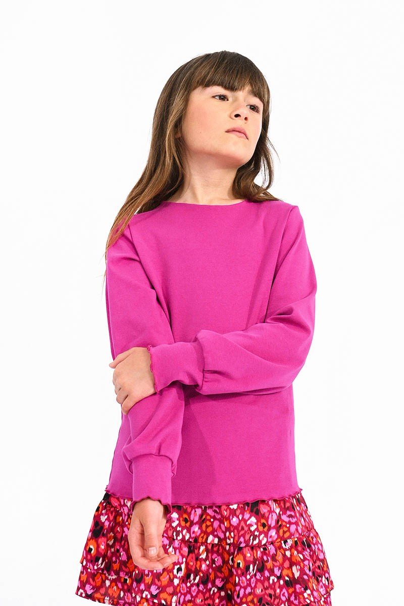 Molly Bracken - Cotton Under-Sweater - Fuchsia